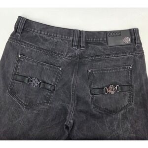 Coogi Australia Jeans Mens 40x34 Black Denim Baggy Hip‎ Hop Streetwear Baggy Y2K